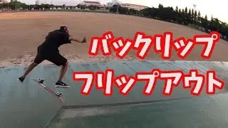 【スケボー】地元のスケーター紹介「ruiya」back side lip slide kickflip out