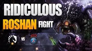 Dota 2 Ridiculous Roshan Fight - #TI9 The International 9