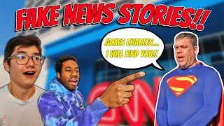 TELLING STRANGERS FAKE INFLUENCER NEWS STORIES!! (James Charles, Addison Rae, LeBron James + More)