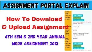 Sol Assignment 2021 || How to Download and Uplod Assignment || 4th Sem and 2nd Year Annual Mode