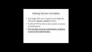 PHP User Authentication with Sessions
