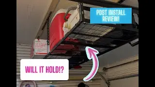 🏗️ Overhead Garage Storage Rack Review | Maximize Space with Heavy-Duty Ceiling Storage! 🔧🚗-Loaded!