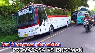 kembali terjadi ‼️Duel di tanjakan bus primajasa vs bus budiman