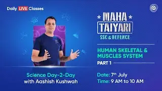 Human Skeletal & Muscles System | Part-1 | Science | CDS, NDA, AFCAT, CAPF | Aashish Kushwah