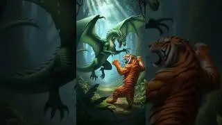 #DreamScreenAI Dragon vs tiger #animal #viral #short #tiktok #Dragon vs tiger