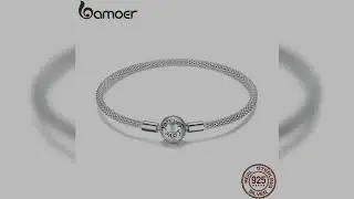 Latest Products You Must Know! BAMOER 925 Sterling Silver Classic Love Forever Snake Chain Bracele