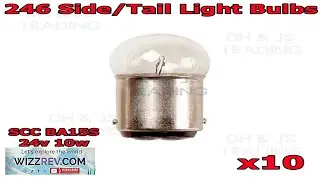 10 x 246 Side Tail Light Car Auto Van Bike Bulb Bulbs