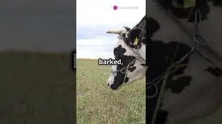 Dog and Cat Team Up to Help Their Cow Friend!