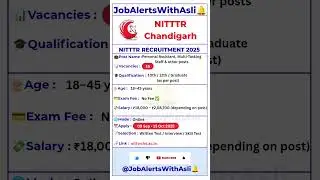💼NITTTR Chandigarh Recruitment 2025 &ndash; Apply Online for 16 Posts #Ep56