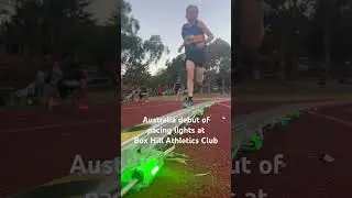 Australian debut of pacing lights at Box Hill Athletics Club at the 2024 Box Hill Burn