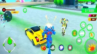 Robot Car Dengerous Action | Bus Robot Car War | Android Gameplay