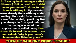 At 7 AM My Bank Manager Called About $100K Debt&mdash;My Parents Opened a Card in My Name and&hellip;