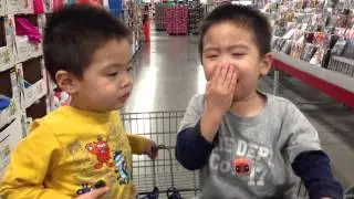 Identical Twins T&C Playing in Shopping Cart - Full Video