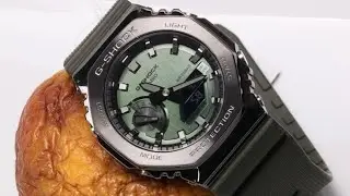 СТАЛЬНОЙ ЗЕЛЕНЫЙ CASIOAK!!! Краткий обзор японских часов Casio G-SHOCK GM-2100B-3AER