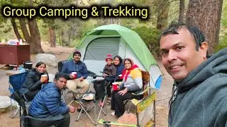 Group camping with Indian families in USA