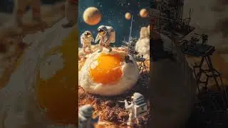 Astronauts Explore a Surreal Cosmic Breakfast Planet! 🍳✨ | Sci-Fi Animation