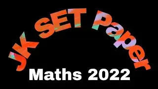 jk set math paper 2022|| set question paper