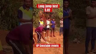 AP Constable ￼ event long jump, Best 5.82. ￼ #share #army #armyfit #appolice #armyrun #viral #sport