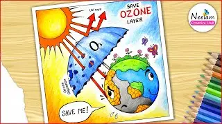 Ozone Day Easy Drawing / Save ozone layer poster / Ozone day poster making idea
