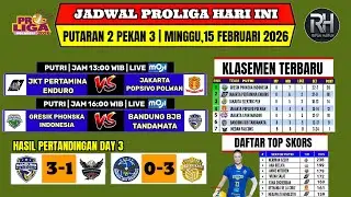 Jadwal Proliga 2026 Hari ini~PERTAMINA ENDURO VS POPSIVO POLWAN~Klasemen & Top Skors~Live Moji