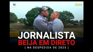 Último dia do ano 2025, Jornalista beija o entrevistado