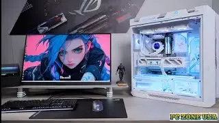 Ultimate All-White Gaming PC Build 2025! AMD Ryzen 9 & RTX 5080 Beast 😍❄️ #PCBuild #GamingSetup