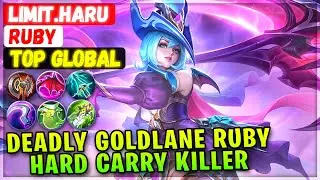 Deadly Goldlane Ruby, Hard Carry Killer [ Top Global Ruby ] Limit.Haru - Mobile Legends Emblem Build
