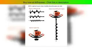 52cc Post Hole Digger Auger Petrol 2-stroke + 3 Drill Bits Fence Earth Borer (The Digger and Drill