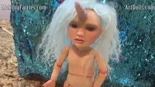 Stringing a Unicorn BJD - MakingFairies.com & SculptUniversity.com