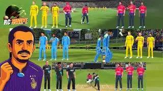 Super 4 begins: India, Australia, New Zealand, England - O2 championship Real Cricket swipe Season 5