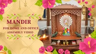Assemble of Premium wooden temple for Home and office use with LED spot light from Amazon 