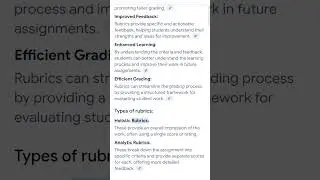 what is the rubrics what is the benefits of the rubrics #beled #deled #governmentexams 📒