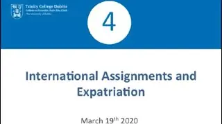 International Assignments and Expatriation