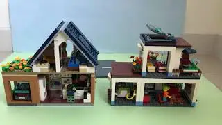Lego Modern Home & Family House interior walk through