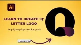 Learn how to create 'Q' Letter Logo | Illustrator Tutorial | Rizvi Graphic Designer