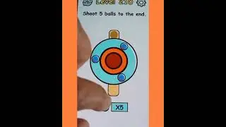 #Brain crack # level 210 #Shoot 5 balls to the end