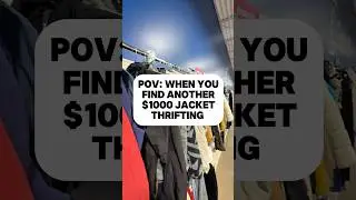 Finding $1000 jacket thrifting #fashion #reselling #makemoney #entrepreneur