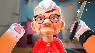Взрослый мужчина превращается в кота и издевается над бабушкой (I Am Cat VR)
