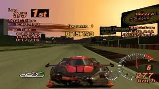 Gran Turismo 2 - Red Rock Valley Speedway - Nissan R390 GT1 LM Race Car '97 - ePSXe 1.8.0