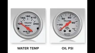 Установка датчика температуры воды и давления масла FJ60 Auto Meter Pro-Comp
