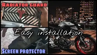 Yamaha mt15 bs6 2021 radiator guard | screen guard | Easy installation *full detail video*