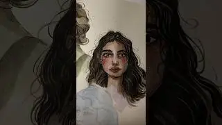 #shorts #arttube #sketchbook #watercolor #sketch #illustration #portrait #painting