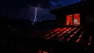 🔴 LIVE: Cozy Night Roof Rain + Sleep Piano (No Talking) | Fall Asleep Fast, Deep Rest | Driporia