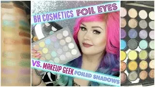 BH Cosmetics Foil Eyes VS Makeup Geek Foiled Shadows | DUPE VIDEO