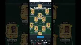 My Team of the Year squad prediction(men&rsquo;s) comment what you think.