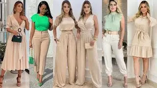 COMBINACIONES DE MODA COLOR BEIGE, CHAMPA&Ntilde;A, NUDE/ COLORES QUE COMBINAN CON EL BEIGE/ COLOR CHAMPA&Ntilde;A