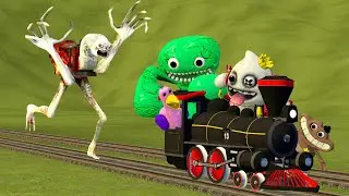 GARTEN OF BANBAN 6: Building a Rideable TRAIN! vs CURSED Thomas and Trains Friends In Garry's Mod!