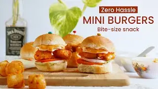 Mini Burgers Recipe | Bite size Snack Idea| Quick and Easy Party Starters| CooknJoy by Vaishali