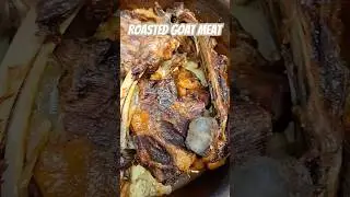 Slow Roasted Kid Goat Meat Prepared in a Traditional Iron Pot &bull; #shorts #viral #goat