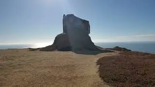 Gray Whale Cove State Beach Area, NCal, with Lei and Flor, Oct. 30, 2024